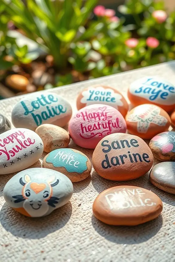 painted rocks inspire positivity