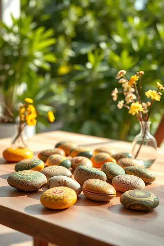 painted stones for decor