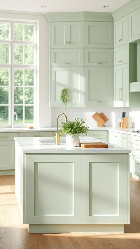 pale green kitchen centerpiece
