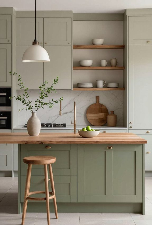 pale grey kitchen olivewood warmth