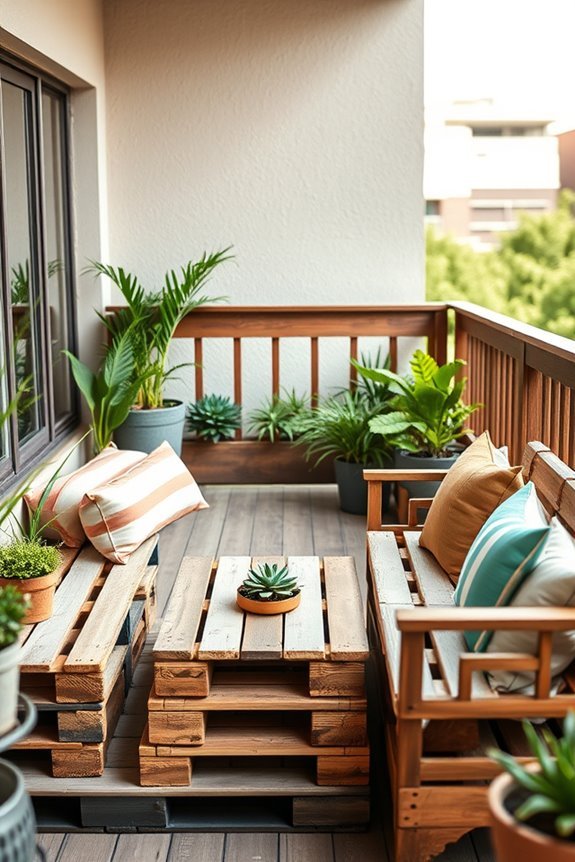 pallet furniture and gardening