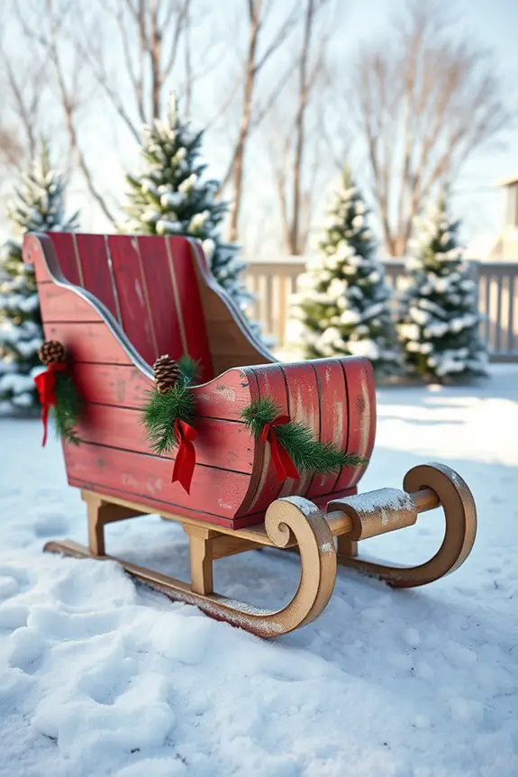 pallet santa sleigh creation