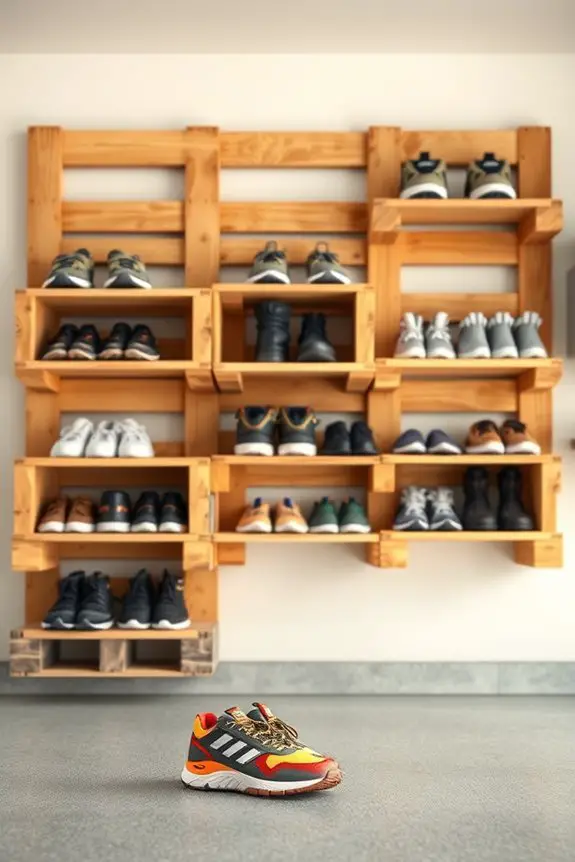 pallet shoe shelf project