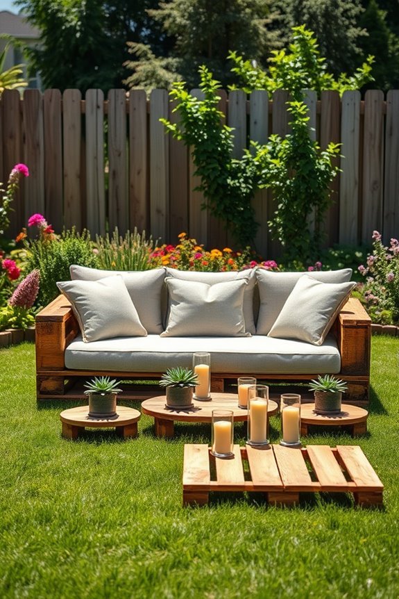 pallets transformed into furniture
