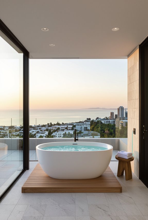 panoramic rooftop soaking nook