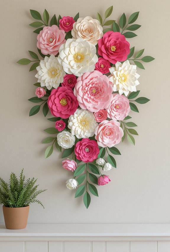 paper flower wall decor
