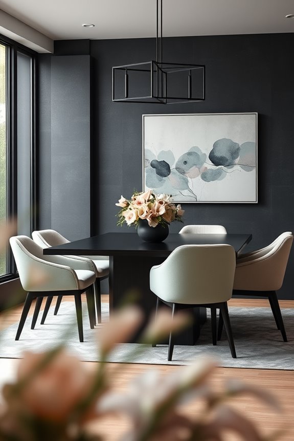 pastel accents enhance sophistication