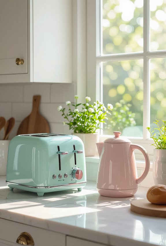pastel appliances as accents