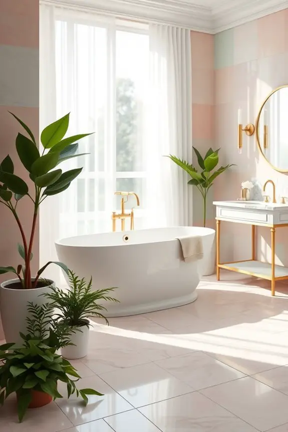 pastel bathroom design serenity