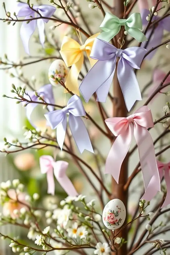 pastel bows enhance decorations