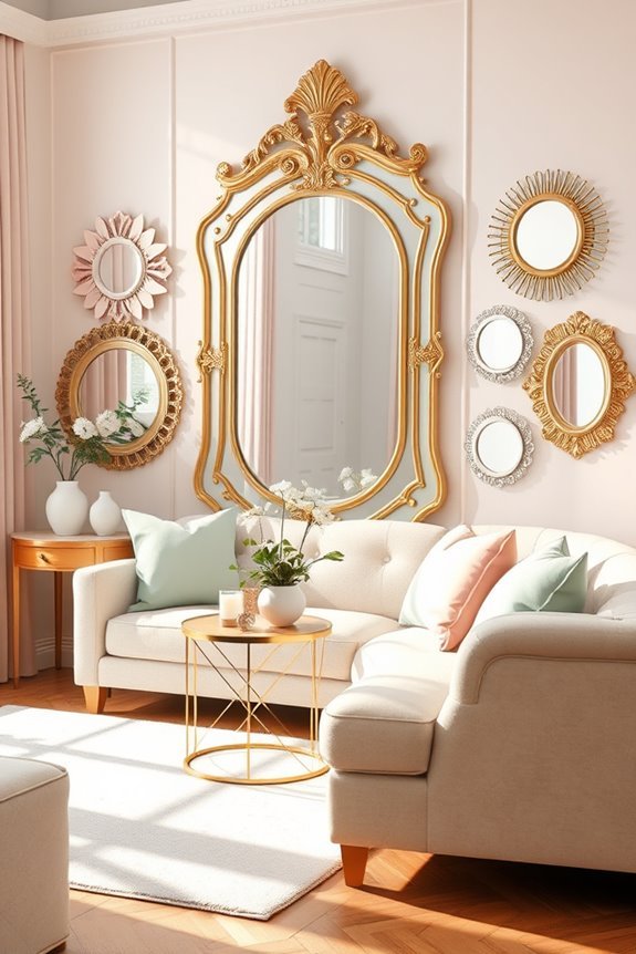 pastel decorative mirror styles