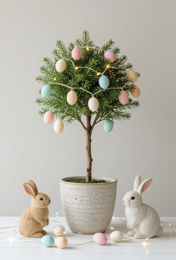 pastel egg and bunny stringlights