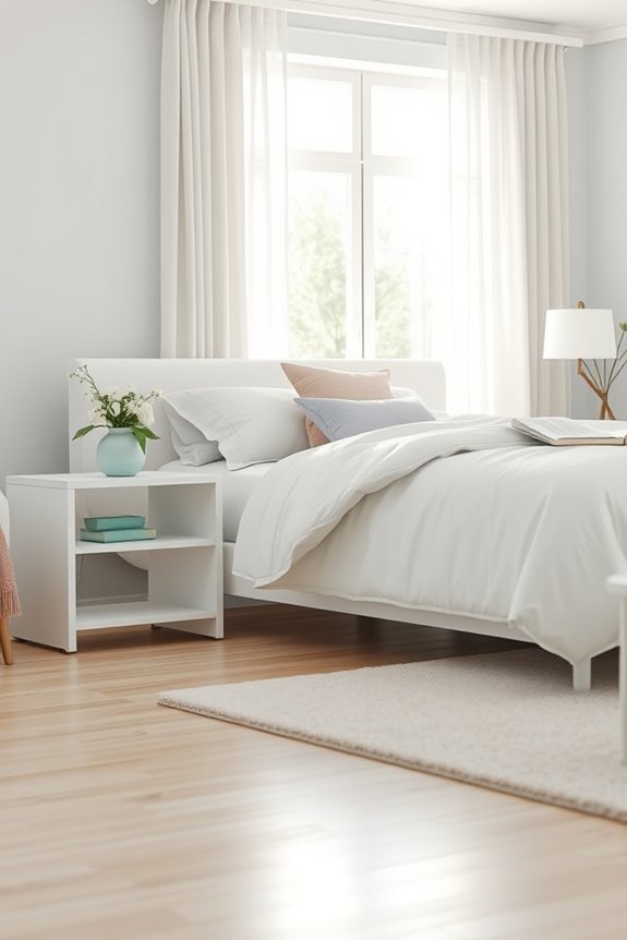 pastel elegance with white furniture