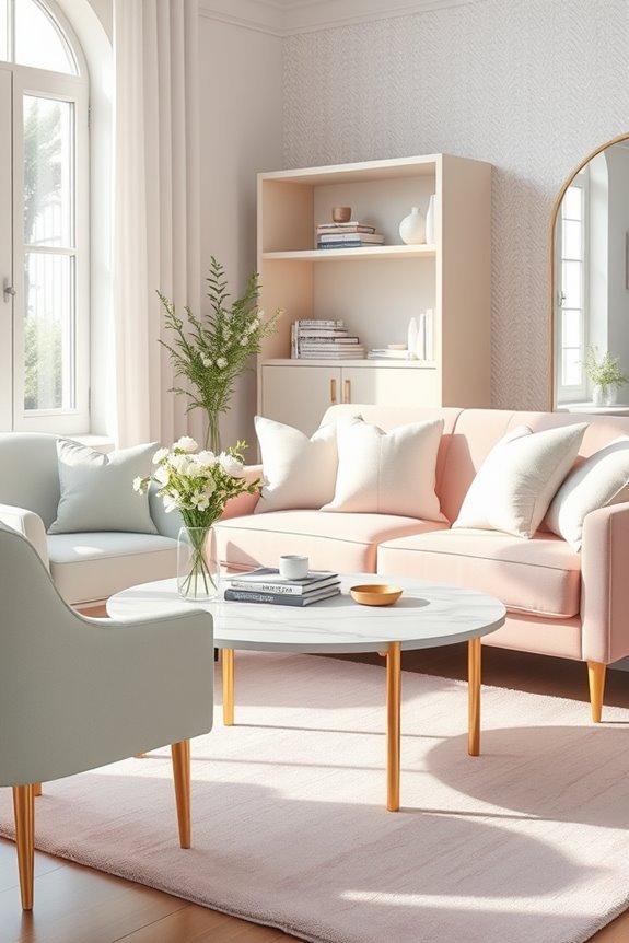 pastel furniture accent decor