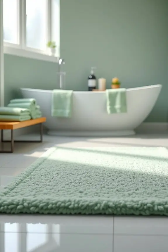 pastel green bathroom comfort
