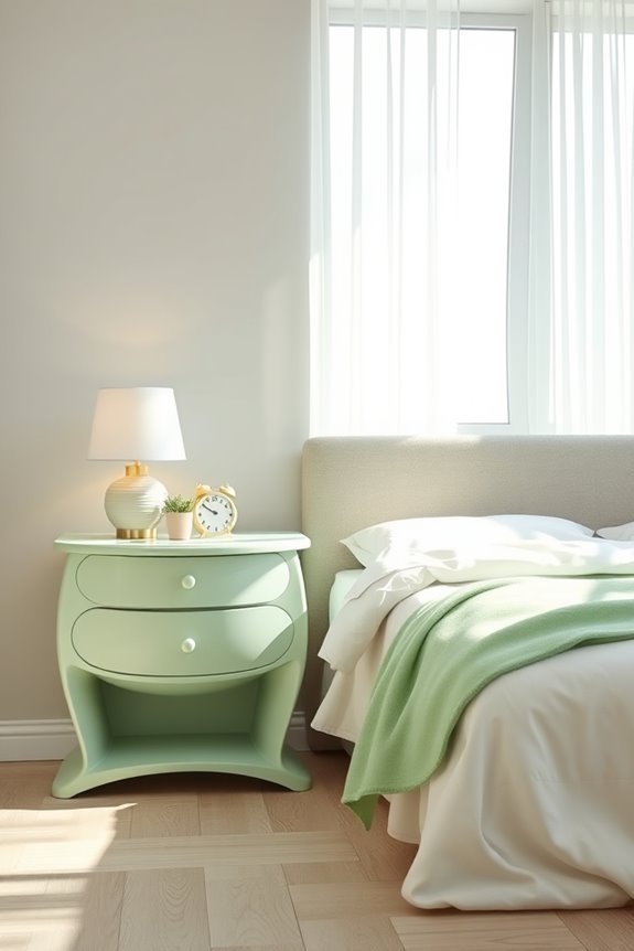 pastel green serene decor