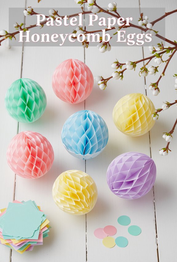 pastel honeycomb paper crafts