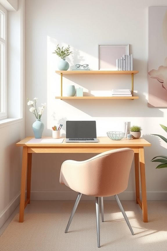 pastel office organization essentials