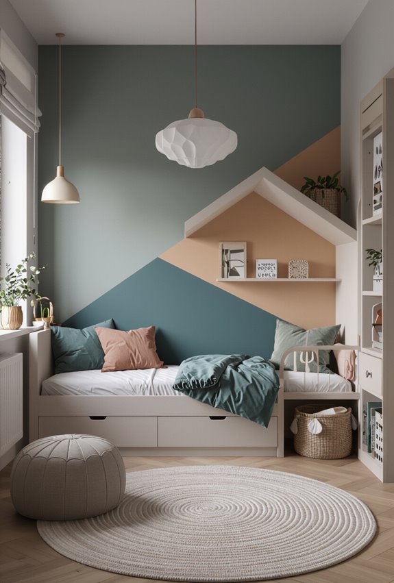 pastel panels restrained geometric accents