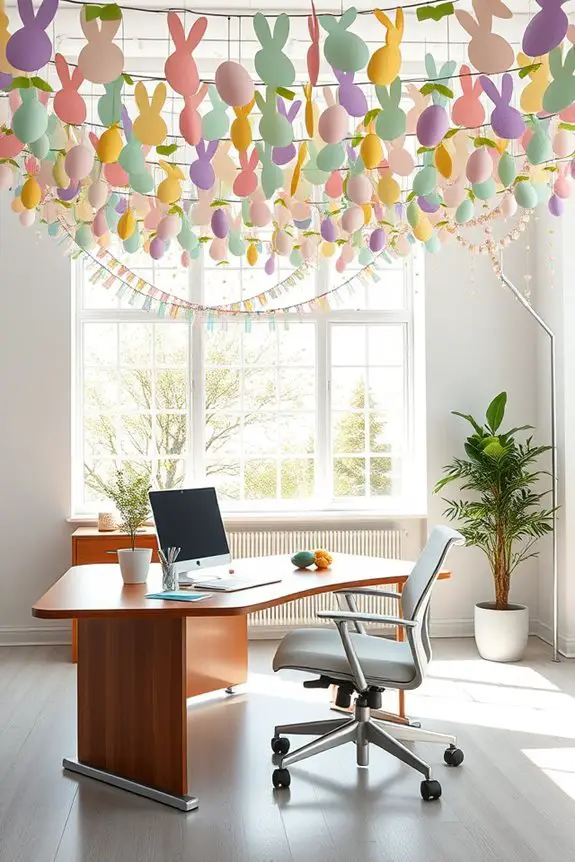 pastel paper garland decorations