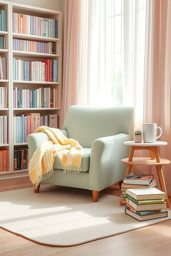 pastel reading sanctuary details