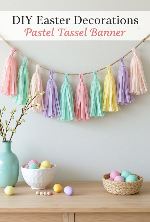 pastel tassel banner tutorial
