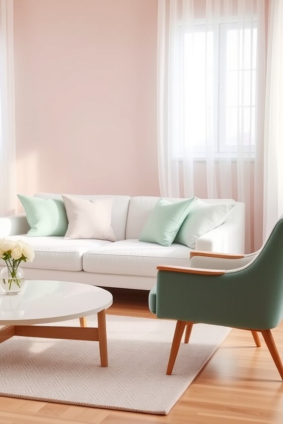 pastel walls create tranquility