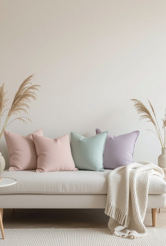 pastels paired with neutrals