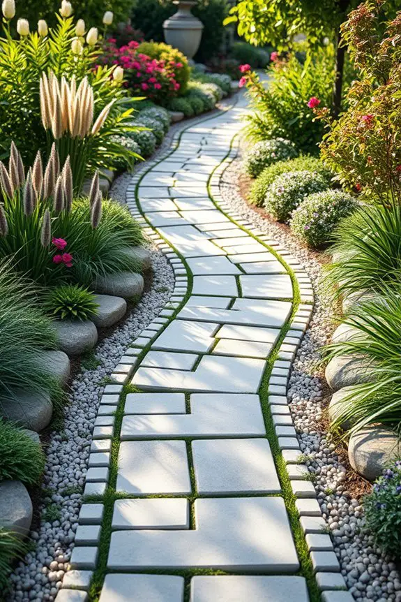 pathway design with pavers