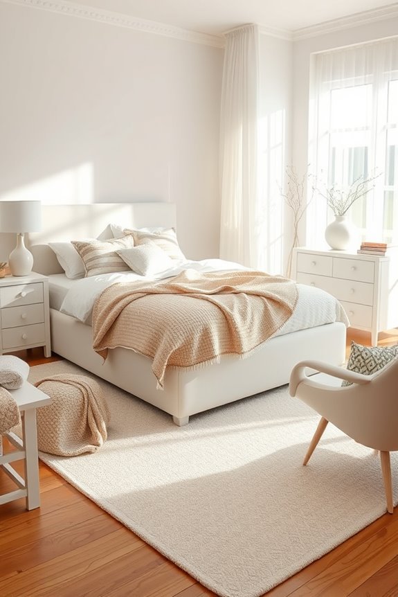pattern mixing with white furniture