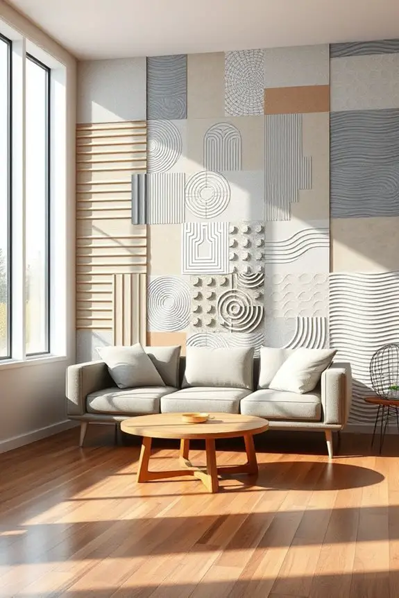 patterned acoustic wall tiles