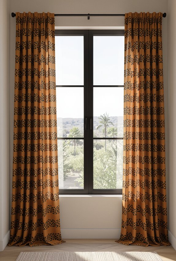 patterned african style window framing