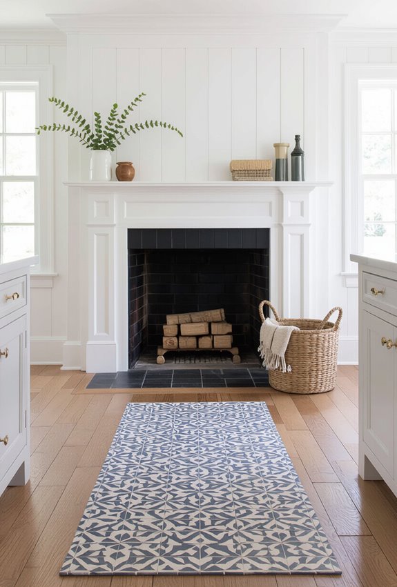 patterned colonial tile accents