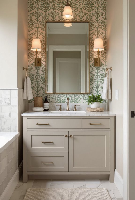 patterned peel and stick cabinet faces