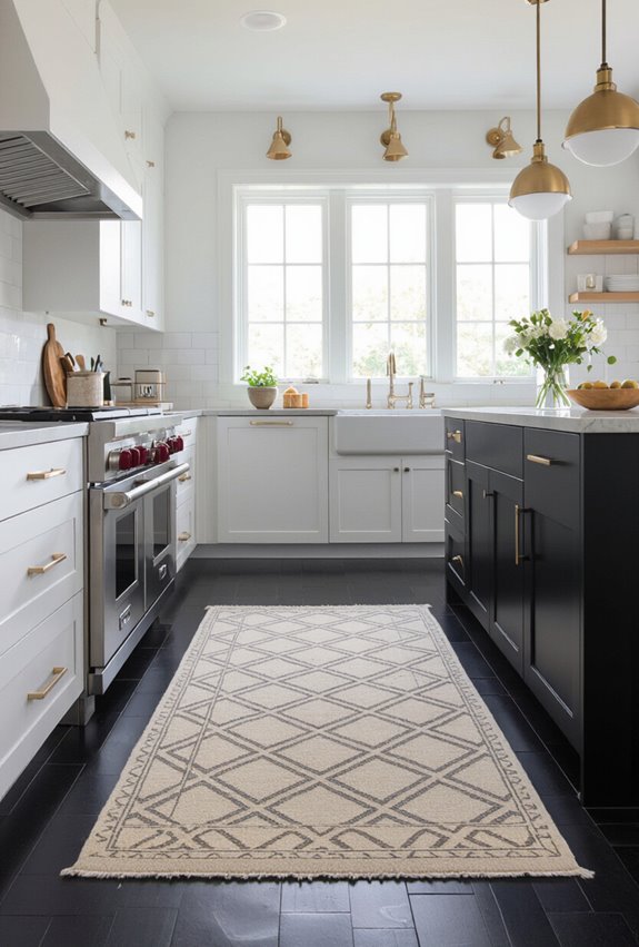 patterned rugs add warmth