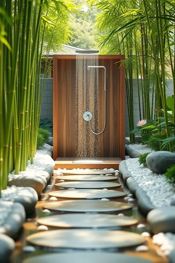 peaceful outdoor bathing oasis
