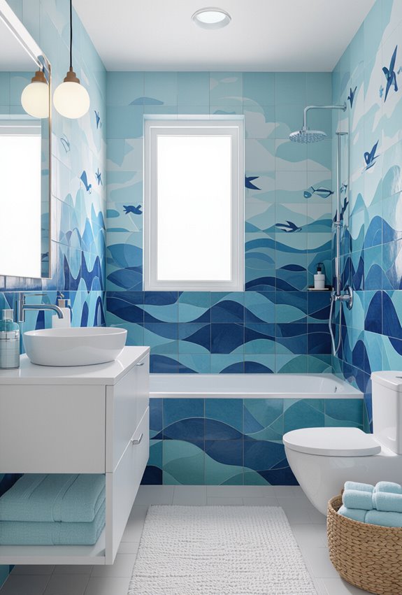 peel and stick ocean decor