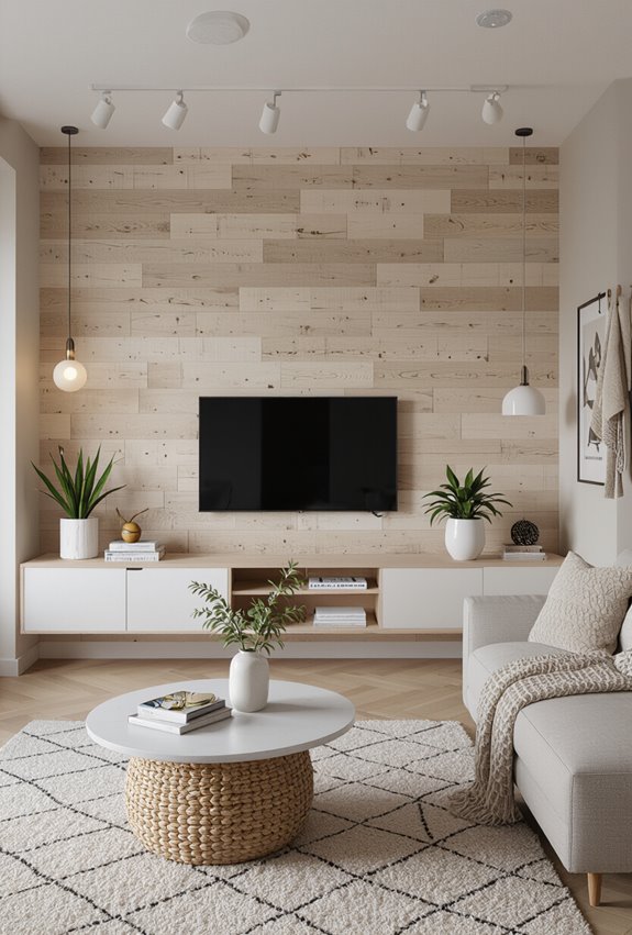 peel and stick rustic plank wall