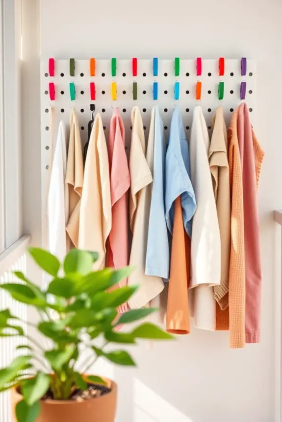 pegboard for organized hanging