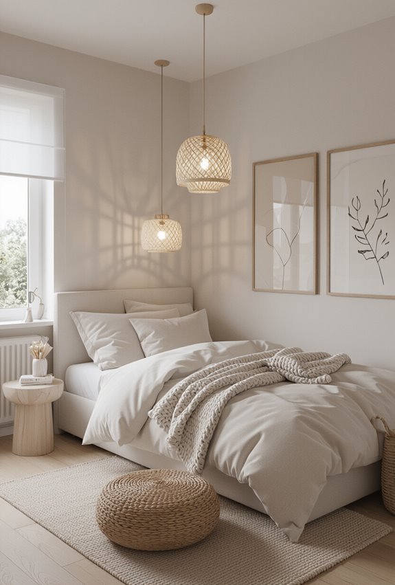 pendant light creates focal point