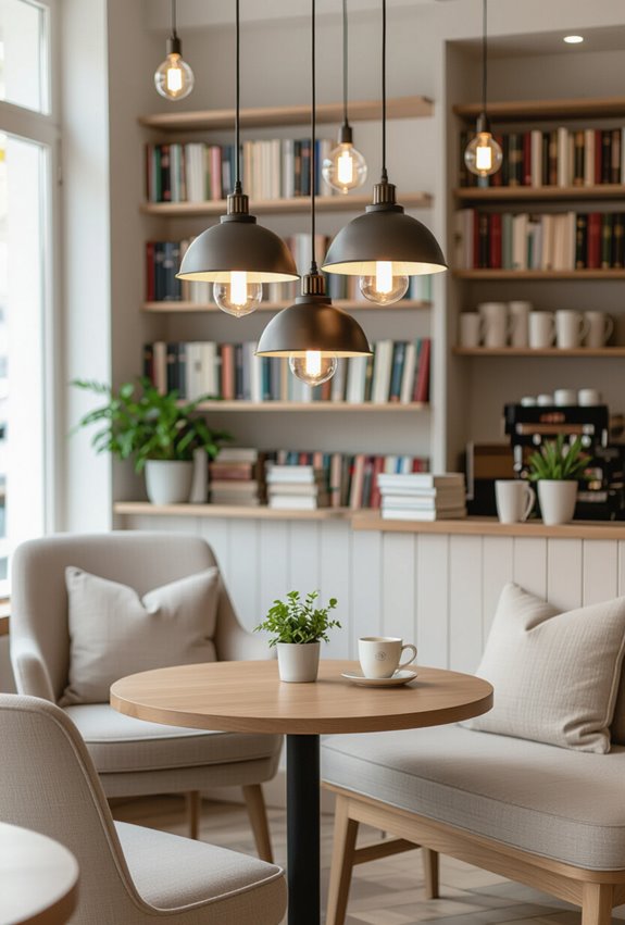 pendant lights define zones