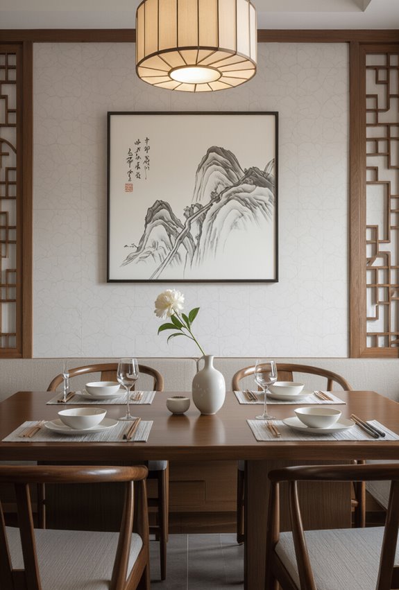 peonies cranes symbolic mural