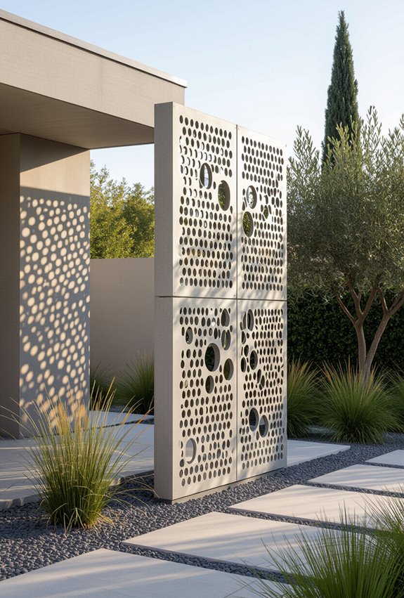 perforated concrete panels optimize airflow
