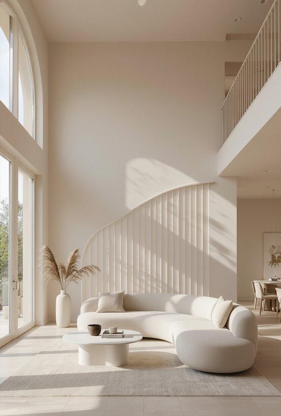 perforated screens and sisal rugs