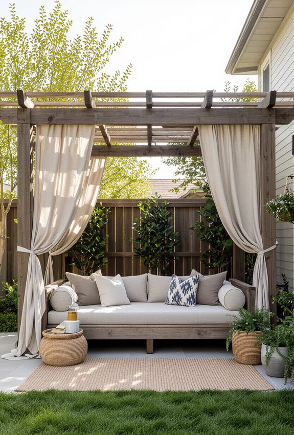pergola shaded cozy reading nook