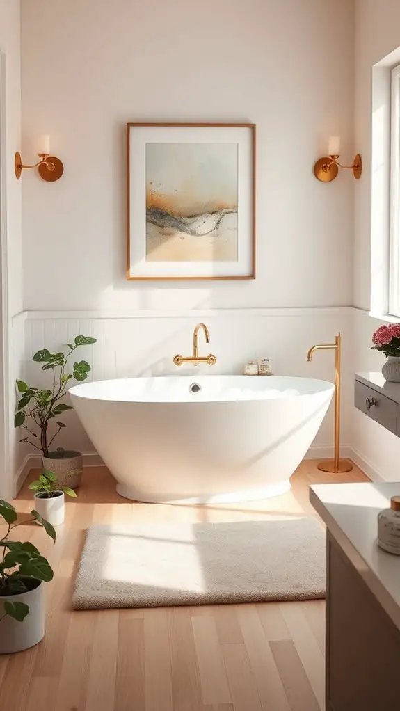 personalize bathroom with art