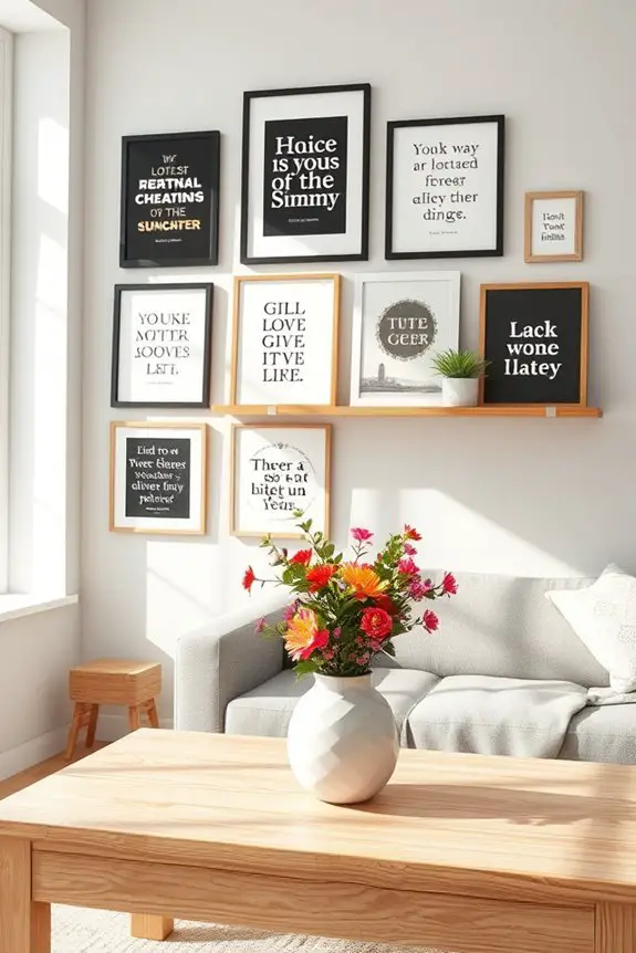 personalize space with quotes