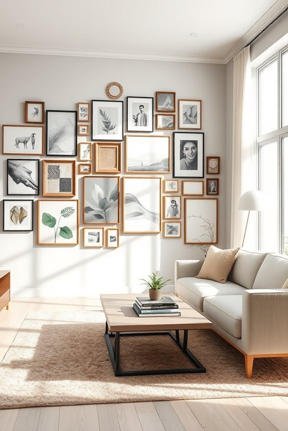 personalized artistic gallery wall