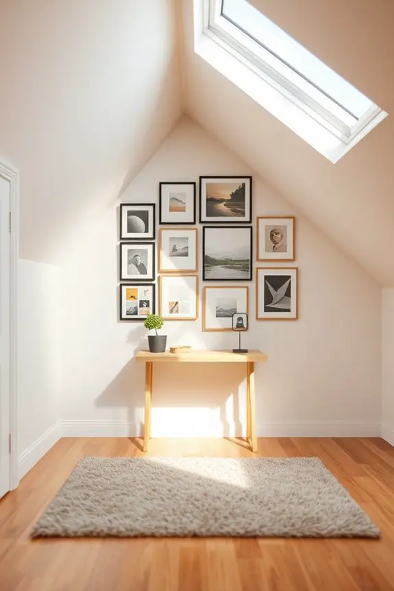 personalized attic gallery wall