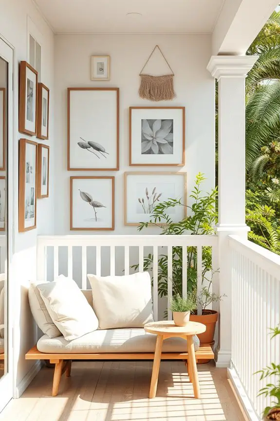 personalized balcony gallery wall